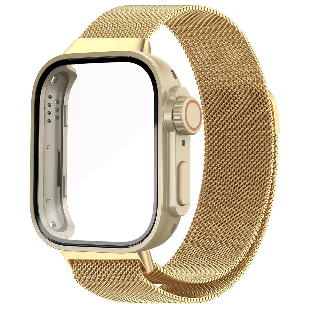 Glass Case+Milanese Loop For Huawei Watch Fit 3 Stainless Steel Magnetic Bracelet For Huawei Watch Fit 3 Screen Protector Case