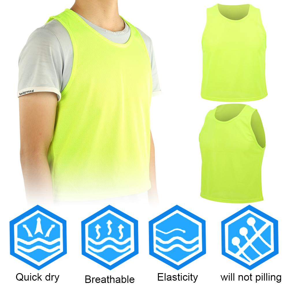 Small Mesh Children Football Training Vest Breathable Fluorescent Green  Size Breathable Football Vest