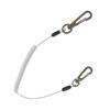 Takagi Safety Tool Drop Loss Safety Spiral Coiled Carabiner Cord, Clear, 0.5kg, Prevention, Prevention, Measure, Strap, Cord, Cord, Wire, Extendable,