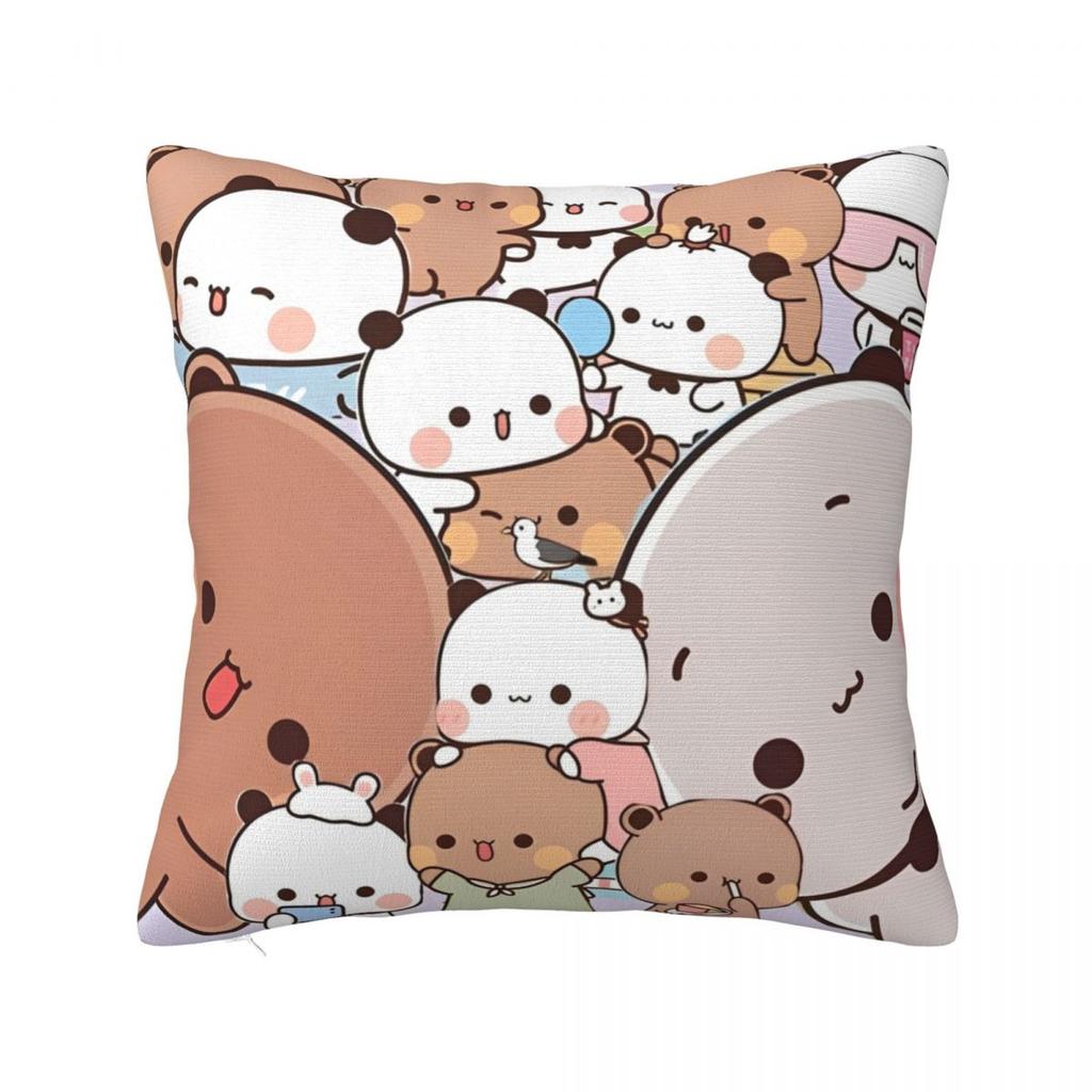 Decorative Pillowcase Bubu Dudu Bear And Panda Merch Chair Pillow Case Cover Square Multiple Sizes