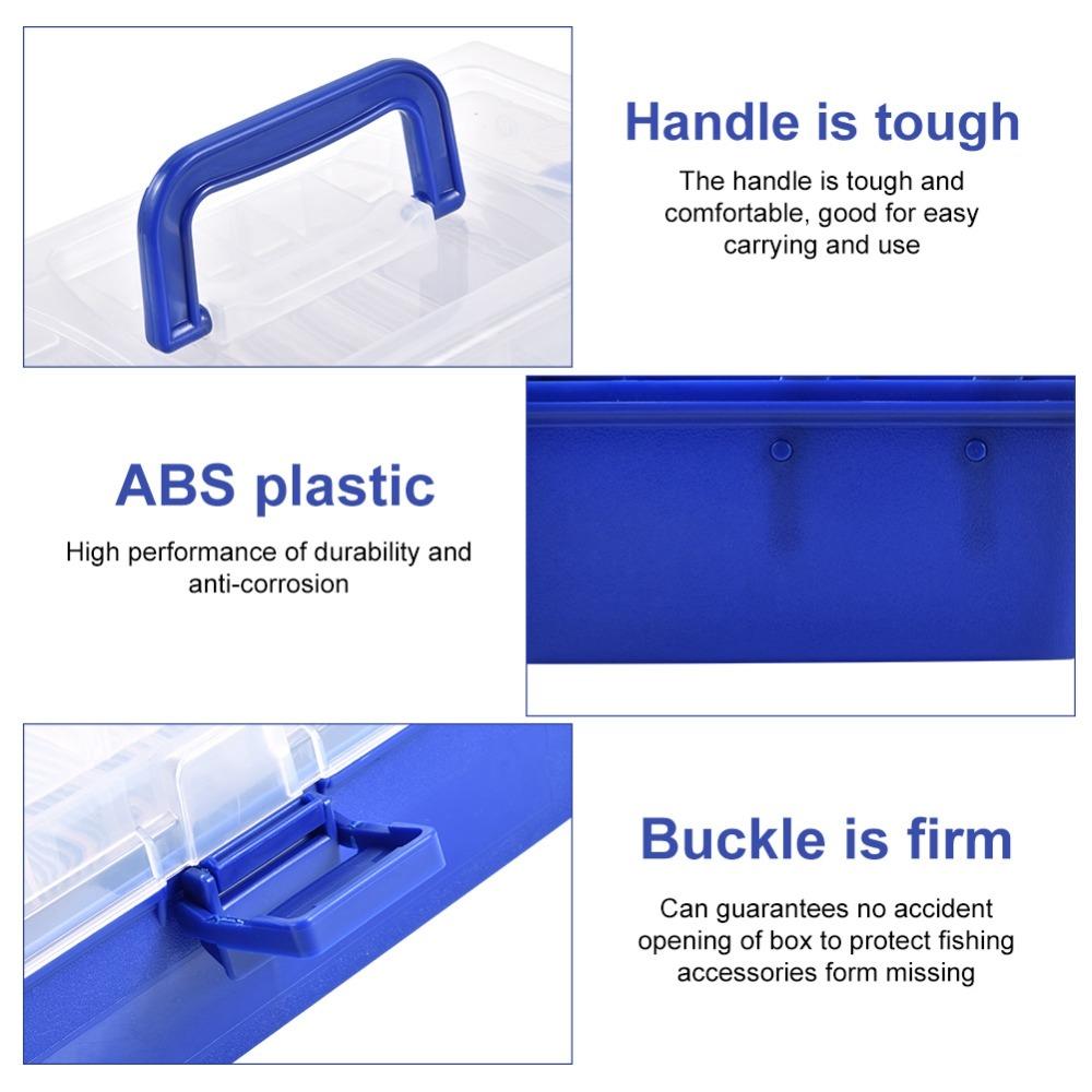 3 Layers Fishing Tackle Storage Box ABS PP Fishing Accessory Box  Outdoor Fishing