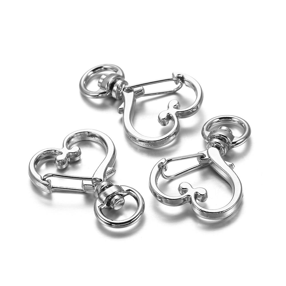10pcs Cat Heart Snap Hook Trigger Clips Buckles for Keychain Lobster Lobster Clasp Hooks for Key Ring Clasp Jewelry Accessories