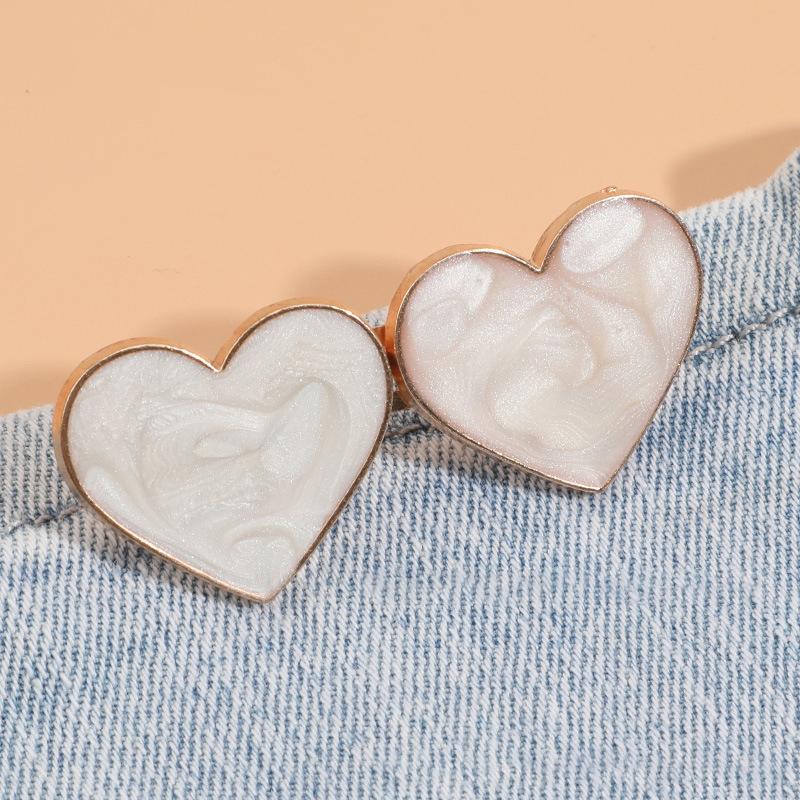 Waist-slimming Tightener Waistband Pins Adjustable Removable Heart-shaped Buttons Buckles