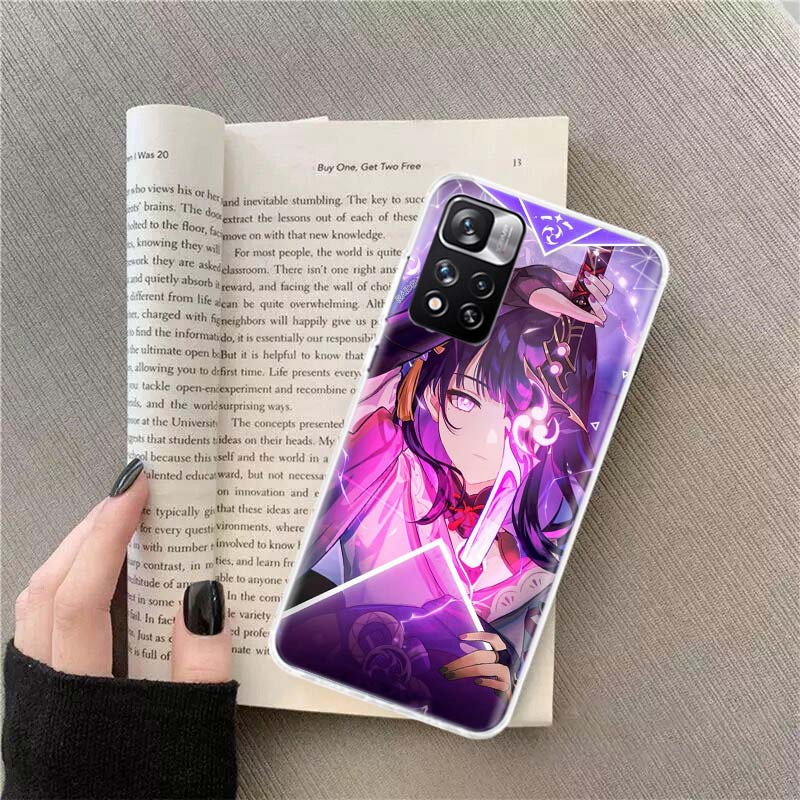 Genshin Impact Raiden Shogun gorące Etui na Telefon Dla Xiaomi Redmi Note 14 Pro 12 Plus 12S 10 11 Pro 4G 5G 9T 9S 8T 10S 11T 11S 11E 9