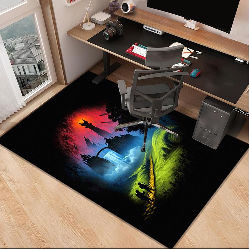 Middle-earth Map Adventure The Lord Office Rug Chair Mat, Game Carpet, Suitable for Front Door, Bedroom, Living Room, Desk, Holiday Gift