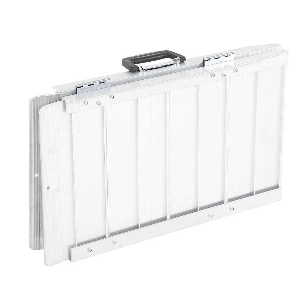 Folding Portable Wheelchair Ramp Aluminum Mobility Scooter Carrier Rack With Handle