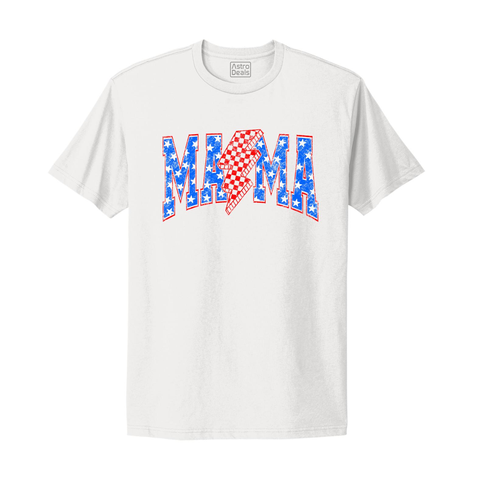 Mama 4th of July Varsity Independence America Mom Mothers Day Gift T-shirt L