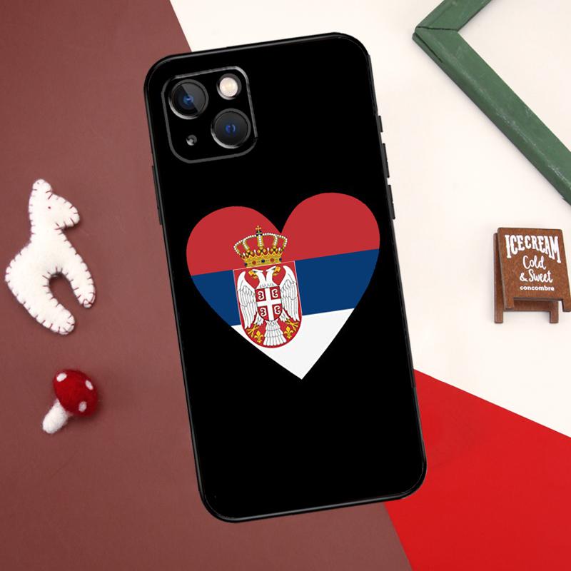 Cool pouzdro s vlajkou Srbska pro iPhone 13 12 11 14 15 Pro Max 7 8 Plus X XR XS Max 12 Mini SE 2020 2022 Kryt Coque