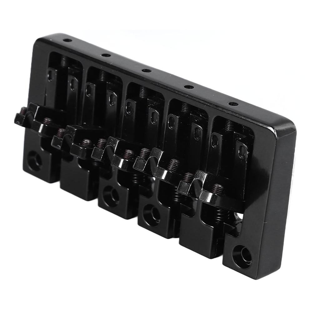 Bass Bridge Flip Top Micro Adjustable 5 String Bass Bridge Replacement for Practice Performance Black