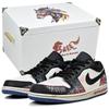 Jordan Air Jordan 1 Abrasion Resistant Low Top Vintage Basketball Shoes Men's Black White Red 553558-414(Team96-S-BOX)