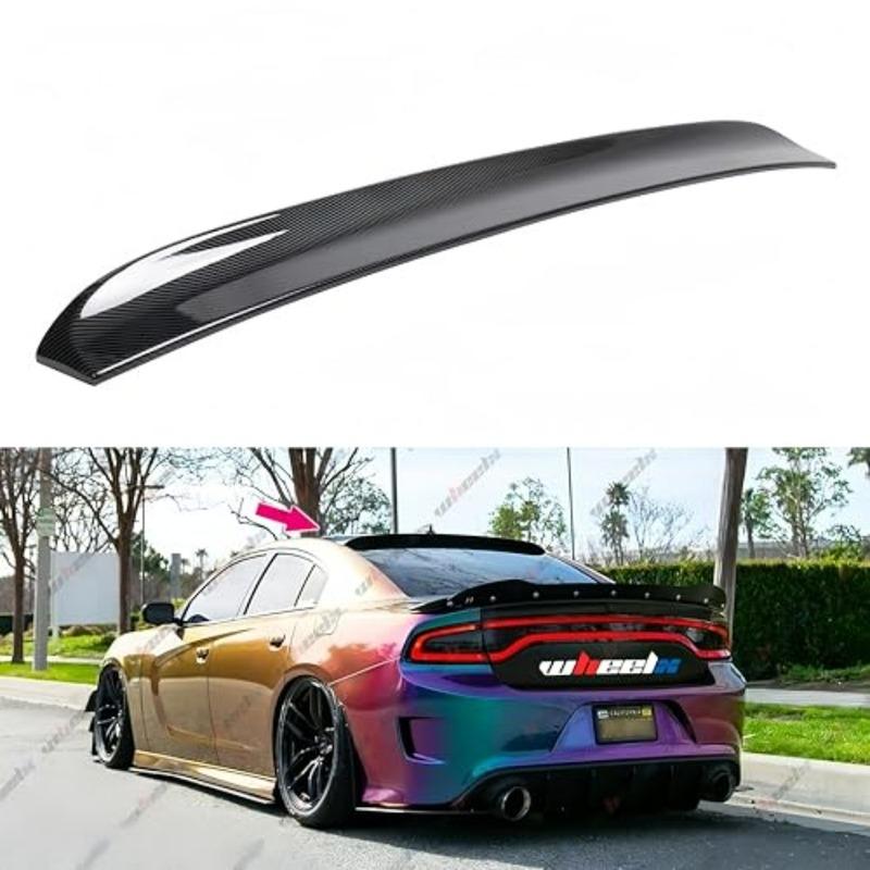 Tylny Spoiler Dachowy do Dodge Charger 2015-2023 Wszystkie Modele, Skrzydło w Stylu Duckbill Wzór Włókna Węglowego dla GT Pursuit R/T