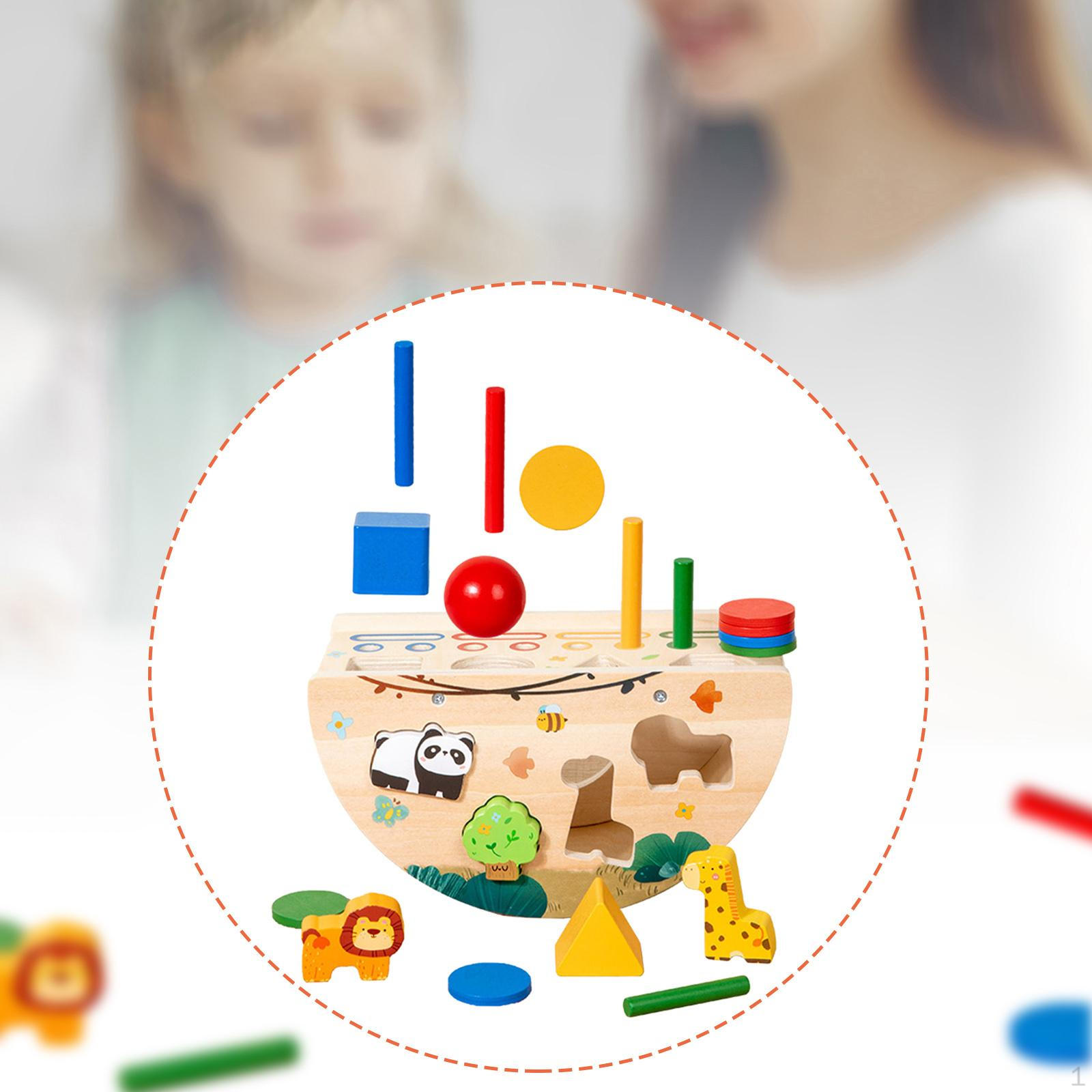 Сортер по цвету и форме Игрушка для обучения Развивающая деревянная коробка Drop Busy для детей