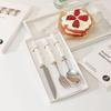 5 ks Lehce luxusní sada příborů s perlovou lžičkou, nůž a vidlička z nerezové oceli s dlouhou rukojetí, evropská barevná sada nádobí, dárky