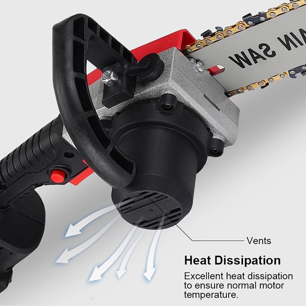 12 Inches Electric Saw Chainsaw with 2x15000mAh Battery Brushless Motor Rechargeable Wood Cutter For Battery 288VF
