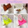 Borsa estiva trasparente in PVC effetto gelatina da donna con tracolla per uso quotidiano casual