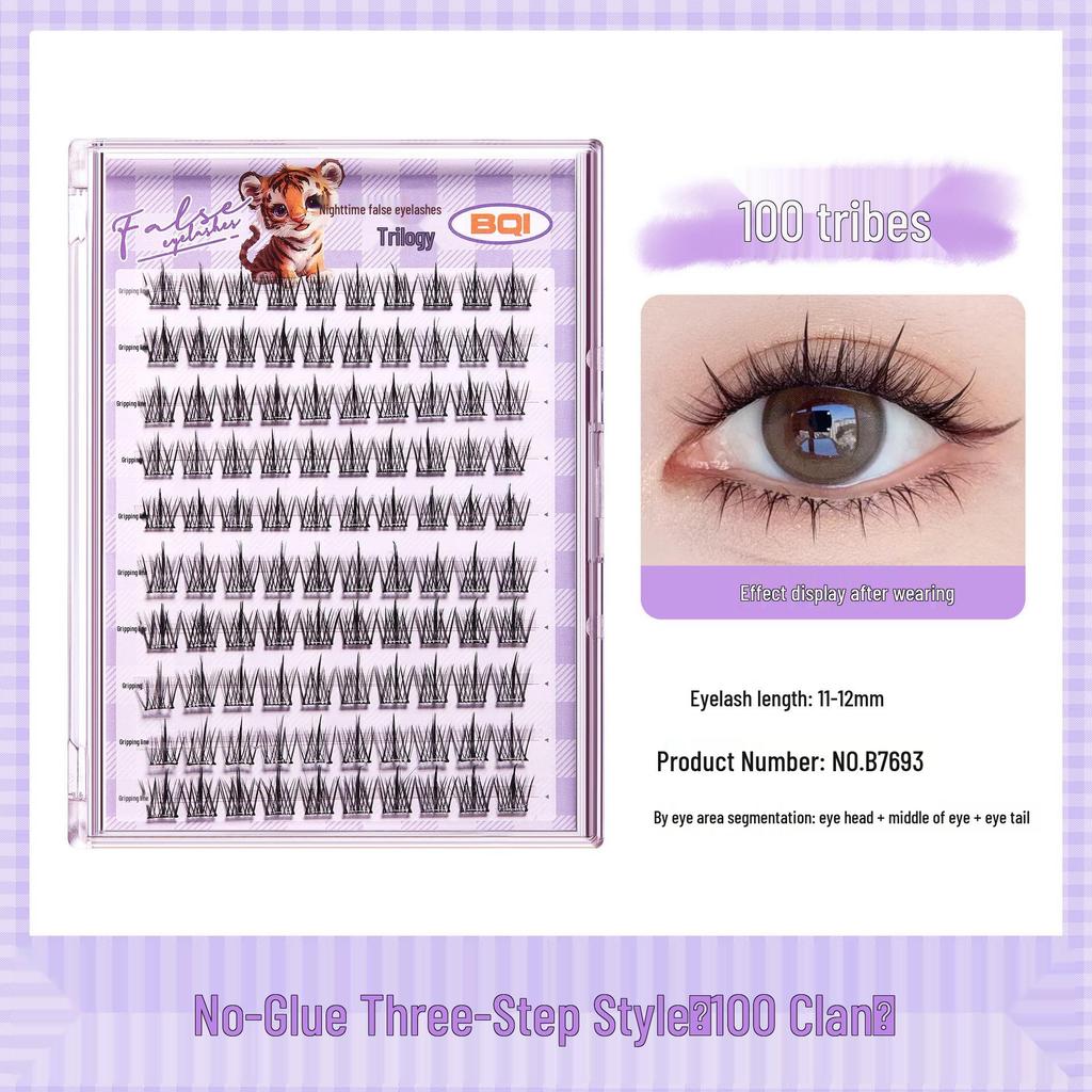 Sunflower False Eyelashes: Glue-Free, Large Capacity, 10 Rows, Beginner-Friendly