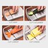 Multipurpose Cheese Slicer for Block Cheese, Stainless Steel Cheese Cutter Board with Blade and Scale