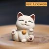 Chinese Purple Clay Tea Pet Handmade Lucky Cat Sculpture Animal Ornaments Statue  Decor Tea Figurine Crafts Tea Set Decoration