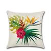 Green 18 Tropical Plant Pillow Case Cotton Linen Sofa Cushion Decorative Cover