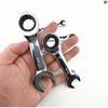 Short Handle Adjustable Head Ratchet Wrench Mini Fast Ratchet Wrench Labor-saving Auto Repair Hardware Dual-purpose Wrench Tool
