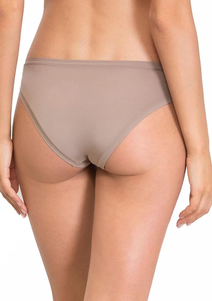 Figi damskie klasyczne z miękkiej gładkiej mikrofibry 1555 Fantastic Dark Beige Sielei SIELEI 1555 FIGI DAMSKIE FANTASTIC beige M