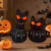 Halloween Cat Pumpkin Decor Desktop Art Piece Practical Night Light for Party Gifts Anniversary Indoor Outdoor Festive Dorm