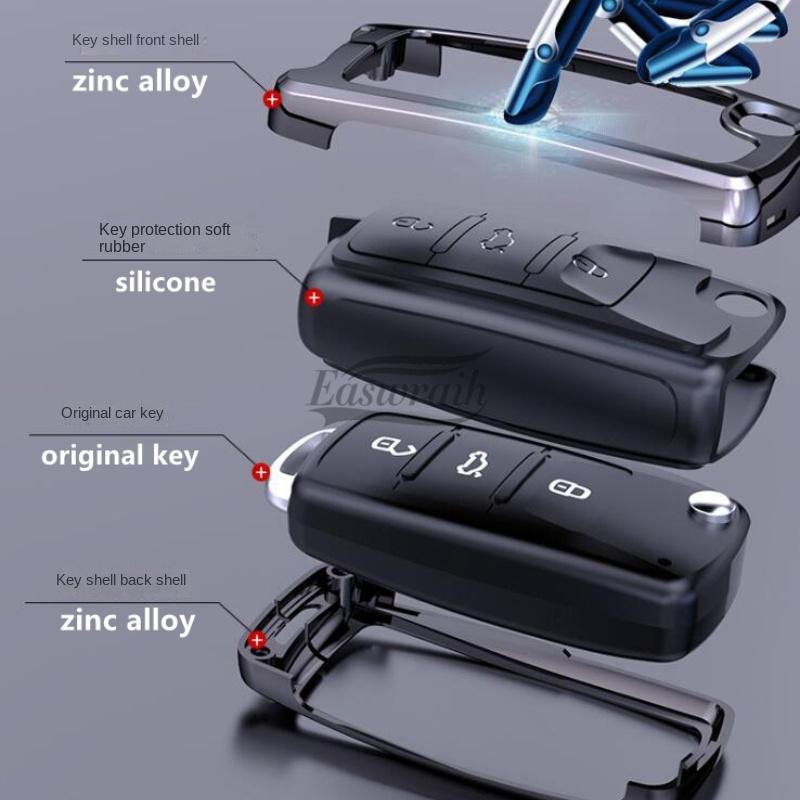 Car Key Holder Case Cover For VW Volkswagen Passat B8 CC Polo Tiguan Golf 7 GOLF8 MK8 MK4 For Skoda A7 A5 Octavia Superb Yeti