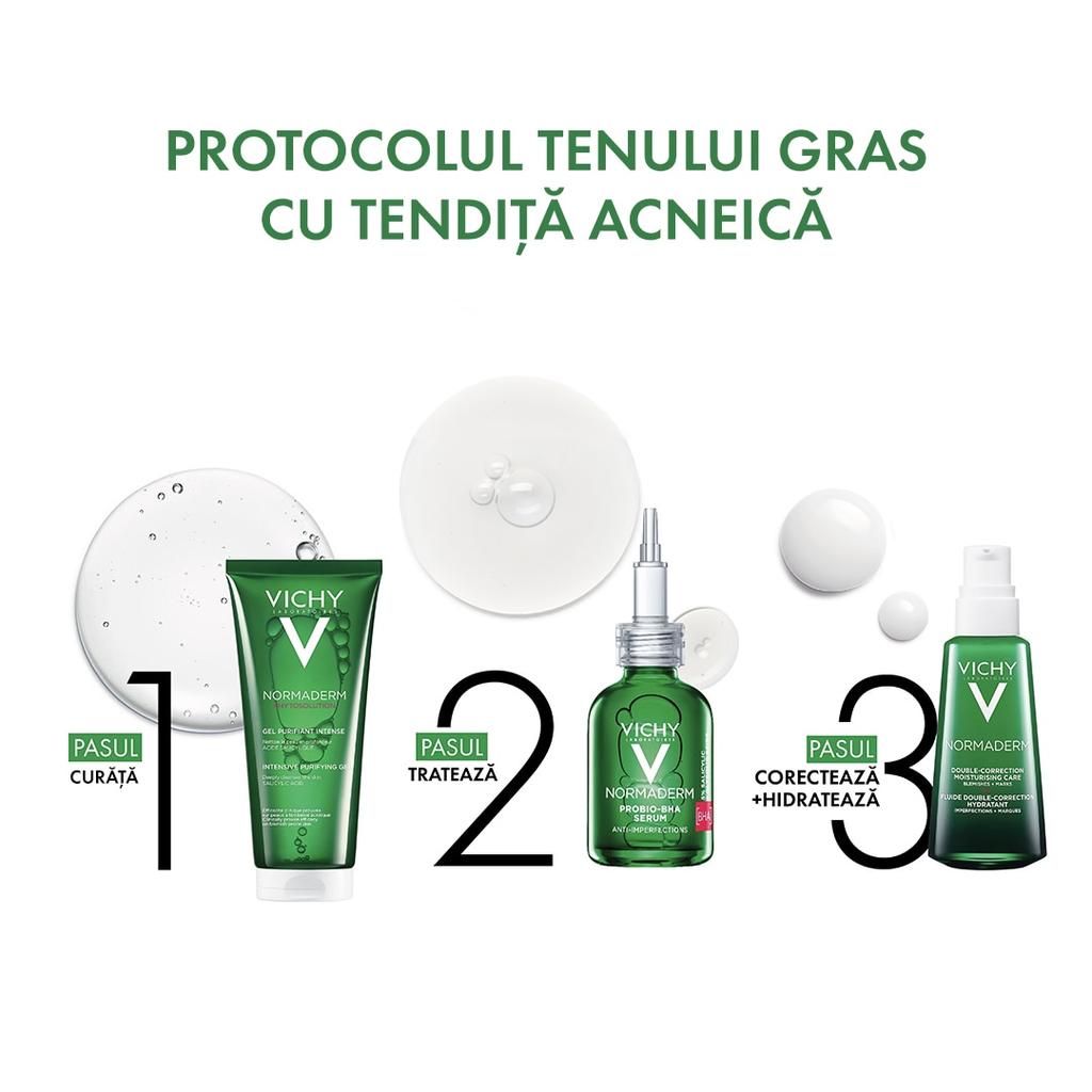 Vichy Normaderm Probio-BHA Anti-Imperfection Serum 30ml for Oily & Acne-Prone Skin, Oil Control, Blemish Treatment, Pore Refining