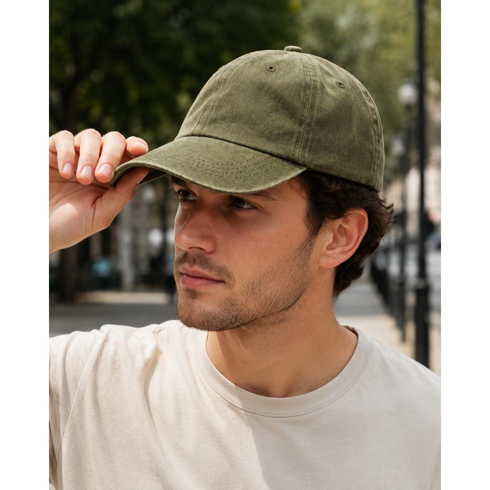 (Mens Adult 60cm, Olive) Plain Adjustable Baseball Cap Adults Sun Hat Pack