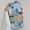 C-Claude M-Monet Art Style Phone Case Cool Black Silicone Soft For IPhone 16 15 14 13 12 11 X XR Plus Pro Max Plus