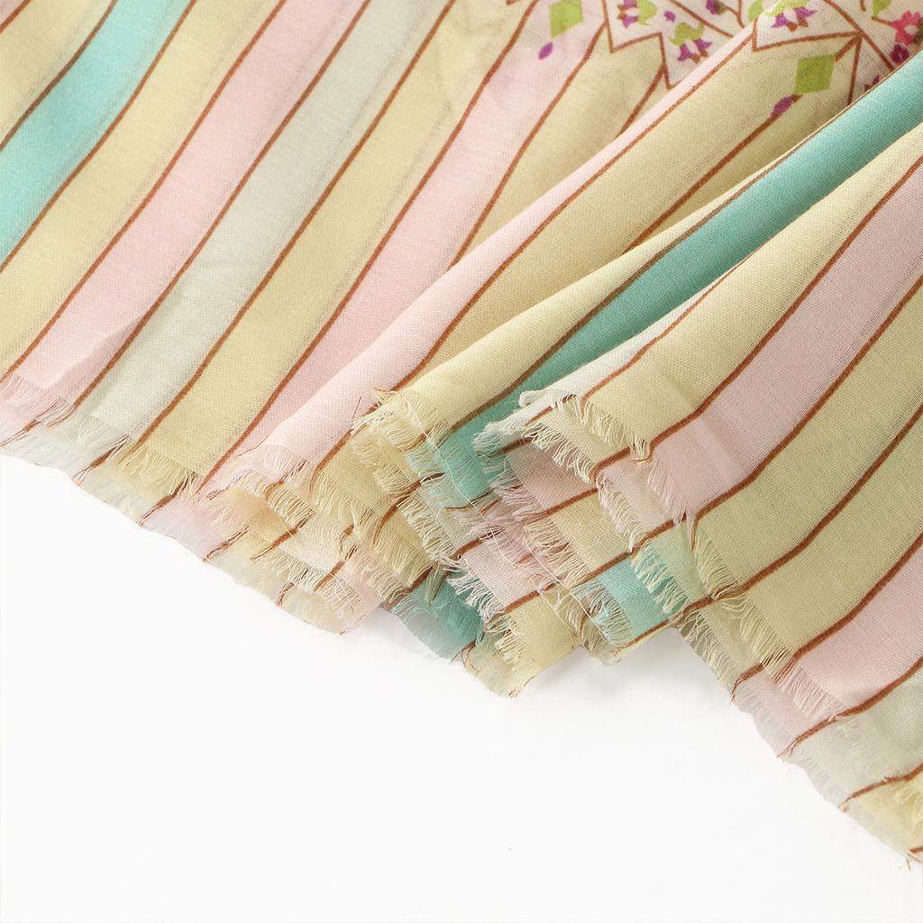 Fashion Floral Printed Scarf Fringe Shawl Woman Muslim Hijabs Cotton Viscose Headband Summer Beach Stoles Islam Turban