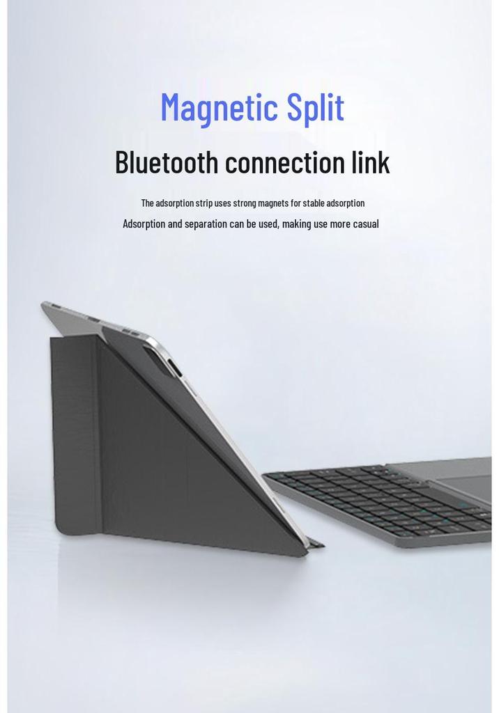 Multi-Functional Portable Leather Touch Foldable Detachable Keyboard