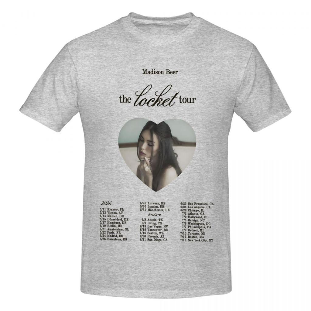 Unisex Madison Beer The Locket Tour 2026 Fans Gifts T Shirt Streetwear Oneck Cotton Unisex Tshirt