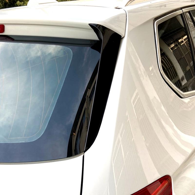 2PCS ABS Bright Black Car Rear Window Spoiler Side Wing Cover Trim Fit For BMW X3 F25 2011-2017 Exterior