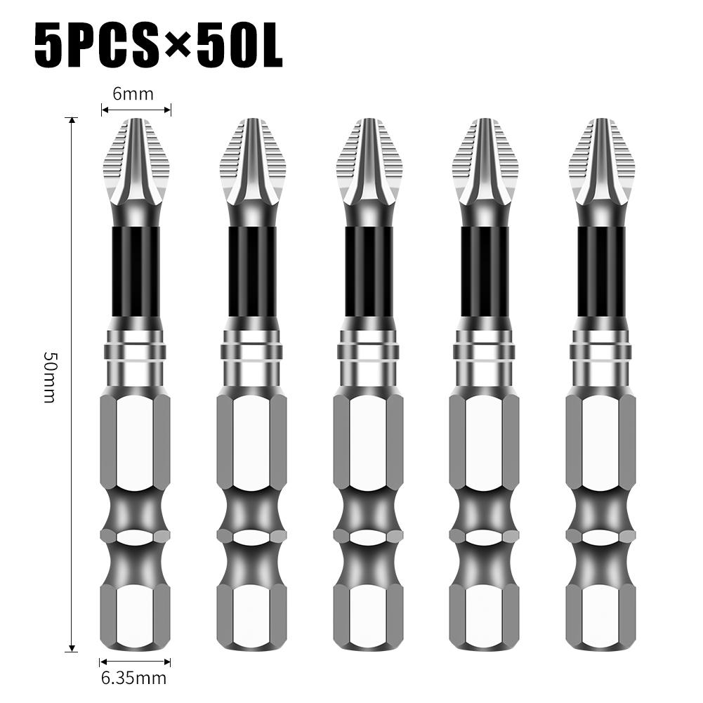 

K5 Нескользящая бита высокой твердости S2 Сильная магнитная 5A черная нескользящая крестовая электрическая дрель электрическая отвертка бита