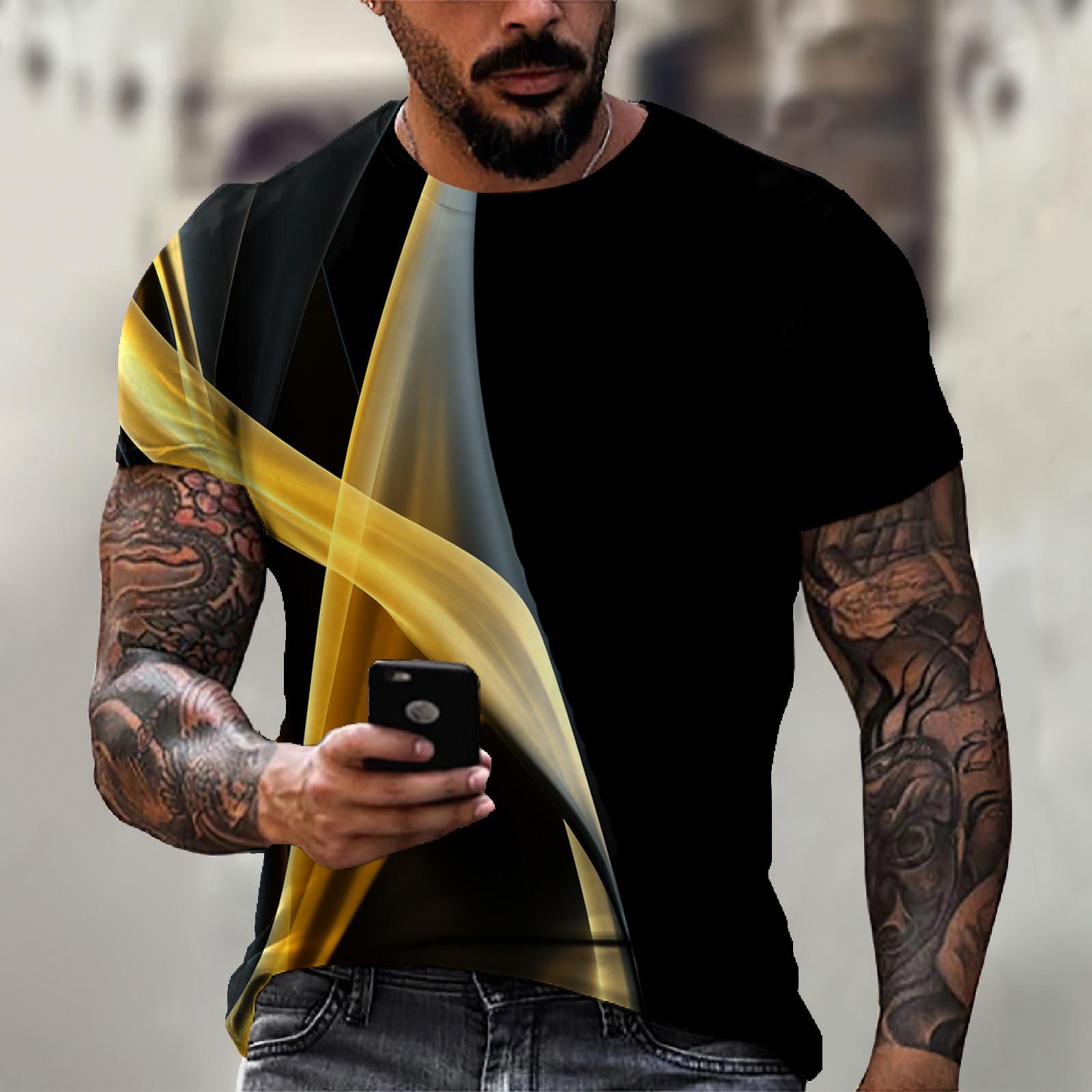 Мужская футболка с коротким рукавом и принтом — фото 3