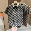 Polo Shirt Men's Short-sleeved Summer New Buttons Handsome High-end Slim Casual Half-sleeved Lapel Mature T-shirt Trendy Brand