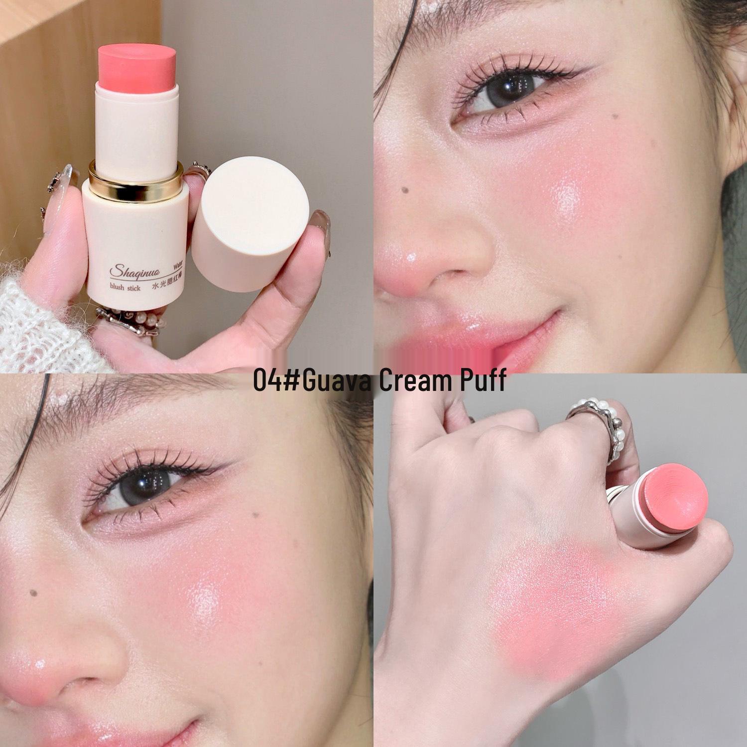 SHAQINUO Sheer Pink Water Light Blush Stick - Korean Nude Makeup for an Energetic Look