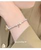 Cui Yan S925 Sterling Silver Korean Style Cat & Fish Wrap Bracelet for Women - Simple, Niche Design, 2025 New Collection.