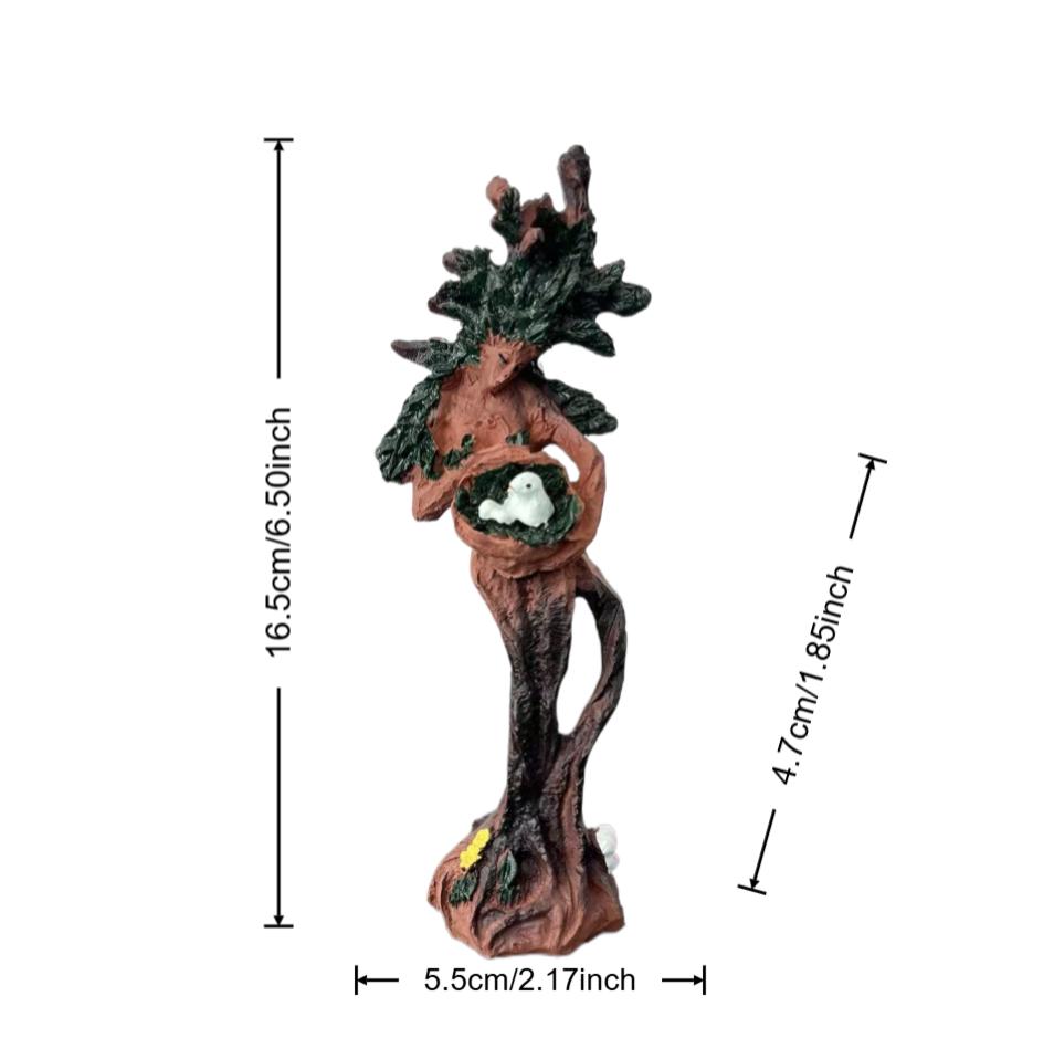 1 Piece Resin Forest Goddess Bird Statue Desktop Decoration, Suitable for Various Room Types, Gardens, and Hanukkah and Earth Day Celebrations, Creati