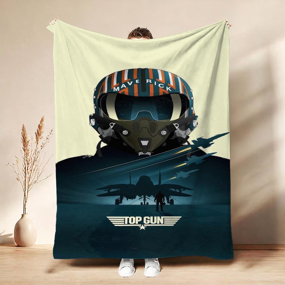 Top Gun Maverick Movie Theme Printed Flannel Blanket Ultra Soft Throw Blanket For Bedroom Bed Sofa Party Decor Birthday Gift