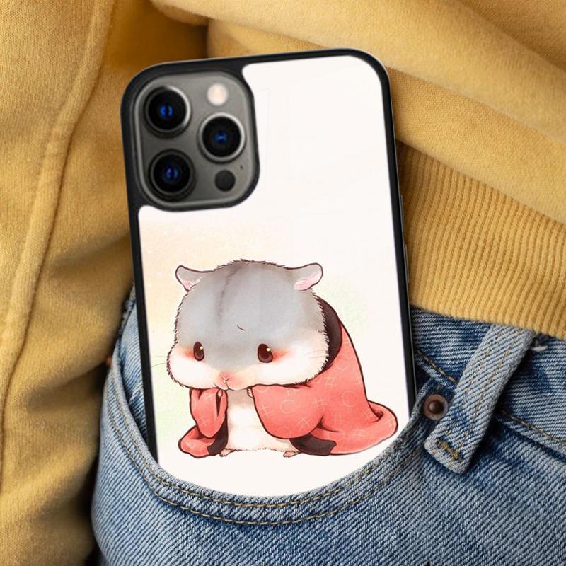 Hamster Art Soft Phone Case for iPhone 17 Air 16e Pro Max 15 Pro 13 14 Plus 11 12 MagSafe Magnetic Coque