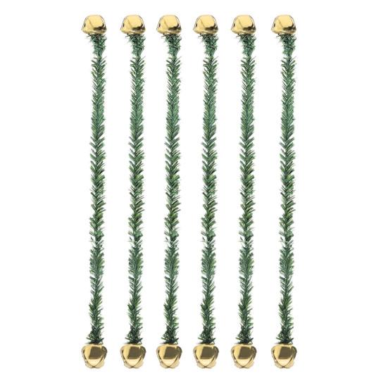 

Yousheng Christmas Garland Ties with Bells Decorative Rope Straps for Wreaths Railings Stairs Flexible Faux Pine Needle Twist Ties Xmas Holiday Decor 6pcs золотистый