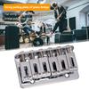 Electric Guitar Saddle Bridge with Screws Wrench 6 String Metal Fixed Hardtail Saddle Bridge Top Load Guitar Tailpiece