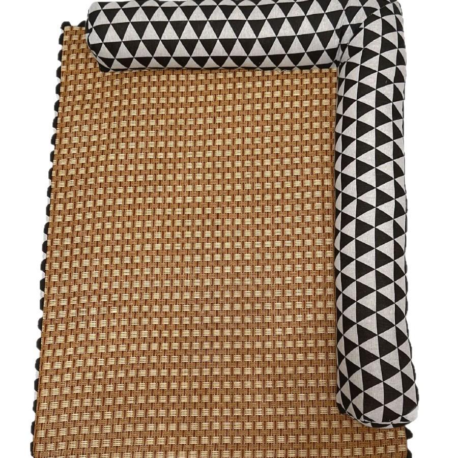 Rattan Woven Cooling Cat & Dog Bed - Universal Pet Mat for Small to Medium Breeds