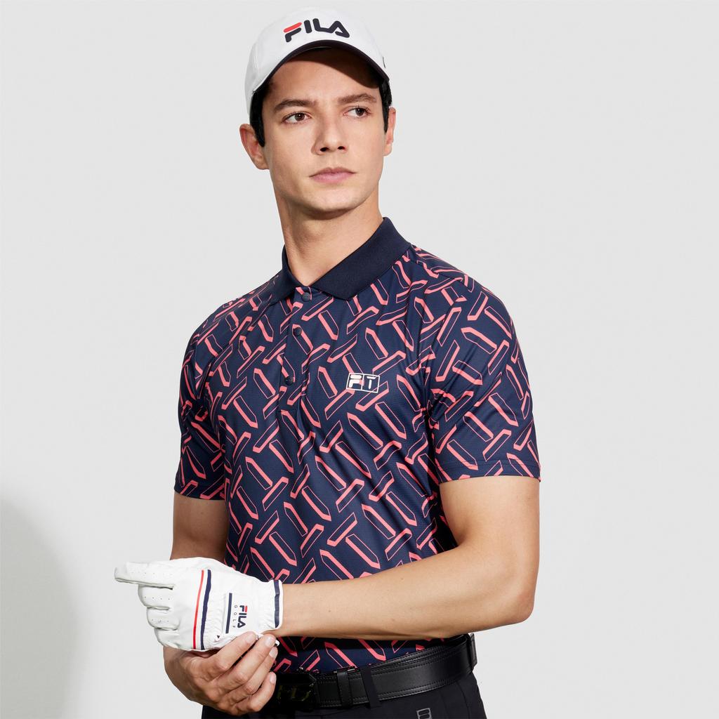 New FILA Polo Shirts Men's All Over Print 2 A11M425119FZB