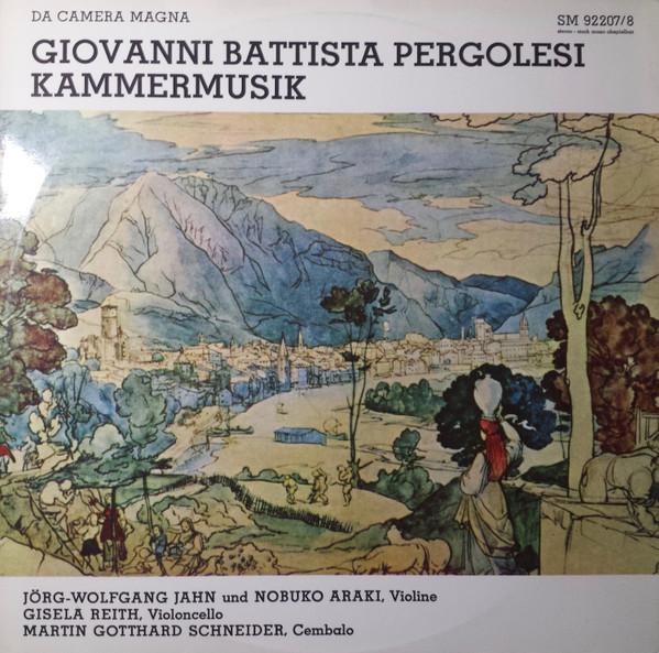 LP Record GIOVANNI BATTISTA PERGOLESI, JÖRG-W - Kammermusik SM922078 Da Camera Magna 1969 Germany Classical Used