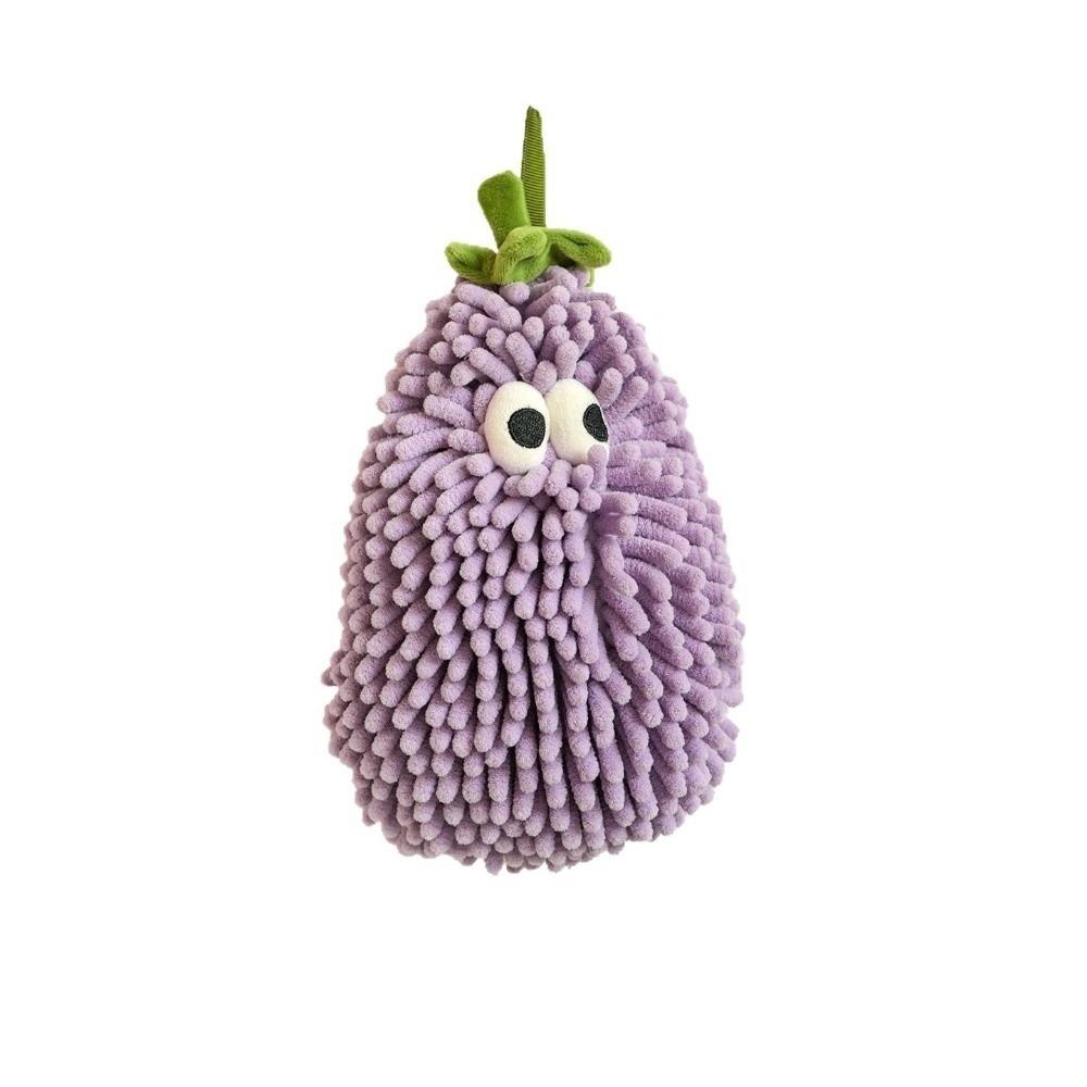 Cartoon Pear Hand Towel Thickened Hand-Wiping Towel Creative Hanging Eggplant Hand Towel  Kitchen
