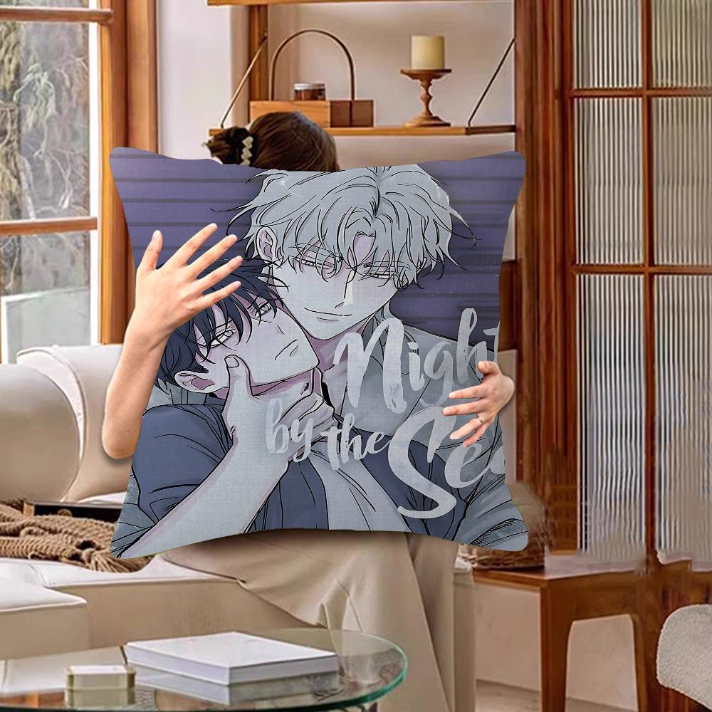 Low Tide In Twilight Anime 45*45cm Cushion Cover Pillow Cover Decor Pillowcase Home Pillowcase For Couch Pillow