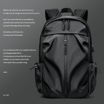 Zaino Nero da Cabina per Uomo Donna Impermeabile Zaino da College Leggero Piccolo Zaino da Viaggio per Laptop Escursionismo Daypack Casual
